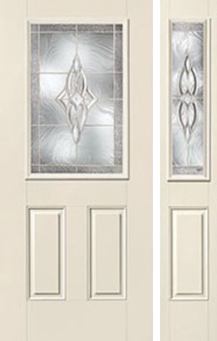 WDMA 44x80 Door (3ft8in by 6ft8in) Exterior Smooth Wellesley Half Lite 2 Panel Star Door 1 Side 1