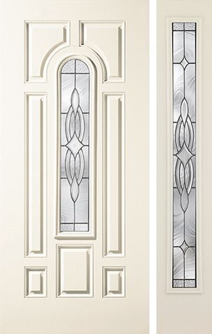 WDMA 44x80 Door (3ft8in by 6ft8in) Exterior Smooth Wellesley Center Arch Lite 7 Panel Star Door 1 Side 1