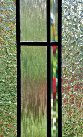 WDMA 44x96 Door (3ft8in by 8ft) Exterior Knotty Alder 96in Alder Rustic Plain Panel Single Entry Door Sidelight Pembrook Glass 2
