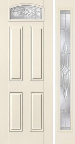WDMA 44x96 Door (3ft8in by 8ft) Exterior Smooth Wellesley 8ft Camber Top Lite 4 Panel Star Door 1 Side 1