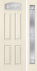 WDMA 44x96 Door (3ft8in by 8ft) Exterior Smooth SaratogaTM 8ft Camber Top Lite 4 Panel Star Door 1 Side 1