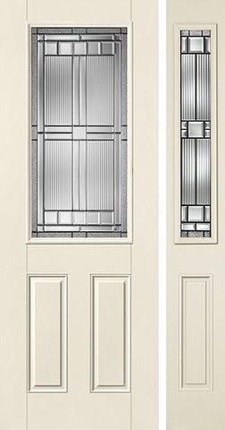 WDMA 44x96 Door (3ft8in by 8ft) Exterior Smooth SaratogaTM 8ft Half Lite 2 Panel Star Door 1 Side 1