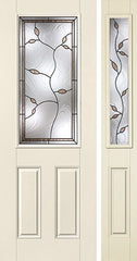 WDMA 44x96 Door (3ft8in by 8ft) Exterior Smooth Avonlea 8ft Half Lite 2 Panel Star Door 1 Side 1