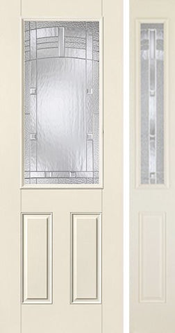 WDMA 44x96 Door (3ft8in by 8ft) Exterior Smooth MaplePark 8ft Half Lite 2 Panel Star Door 1 Side 1
