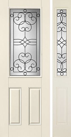 WDMA 44x96 Door (3ft8in by 8ft) Exterior Smooth Salinas 8ft Half Lite 2 Panel Star Door 1 Side Full Lite 1