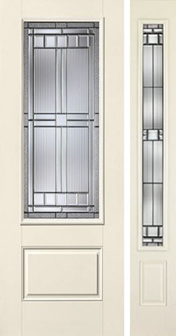 WDMA 44x96 Door (3ft8in by 8ft) Exterior Smooth SaratogaTM 8ft 3/4 Lite 1 Panel Star Door 1 Side 1