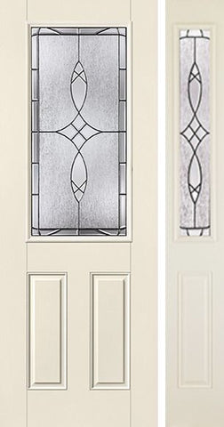 WDMA 44x96 Door (3ft8in by 8ft) Exterior Smooth Blackstone 8ft 3/4 Lite 2 Panel Star Door 1 Side 1