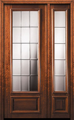 WDMA 44x96 Door (3ft8in by 8ft) Exterior Mahogany 96in 3/4 Lite French Door /1side 1