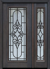 WDMA 46x80 Door (3ft10in by 6ft8in) Exterior Cherry 80in Full Lite Salento / Walnut Door /1side 1