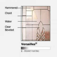 WDMA 46x80 Door (3ft10in by 6ft8in) Exterior Cherry 80in 1 Panel 3/4 Lite Versailles / Walnut Door /1side 2