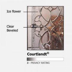 WDMA 46x80 Door (3ft10in by 6ft8in) Exterior Cherry 80in 1 Panel 3/4 Lite Courtlandt / Walnut Door /1side 2