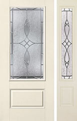WDMA 46x80 Door (3ft10in by 6ft8in) Exterior Smooth Blackstone 3/4 Lite 1 Panel Star Door 1 Side 1