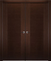 WDMA 48x80 Door (4ft by 6ft8in) Interior Swing Wenge Prefinished Gentle Modern Double Door 1
