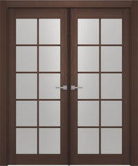 WDMA 48x80 Door (4ft by 6ft8in) Interior Barn Wenge Prefinished Maya 10 Lite Modern Double Door 1