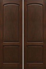 WDMA 48x96 Door (4ft by 8ft) Interior Mahogany 96in Two Panel Soft Arch Ovalo Sticking Double Door 1