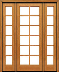WDMA 48x96 Door (4ft by 8ft) French Mahogany 96in 12 lite Single Door/2side IG Glass 1
