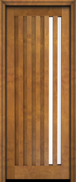 WDMA 48x96 Door (4ft by 8ft) Interior Barn Mahogany Mid Century Slim Lite Contemporary Modern Exterior or Single Door 1