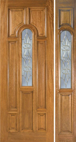 WDMA 50x96 Door (4ft2in by 8ft) Exterior Mahogany Talbot Single Door/1side w/ OL Glass 1