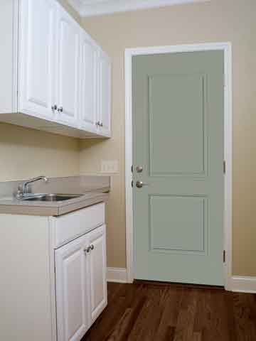 WDMA 52x80 Door (4ft4in by 6ft8in) Exterior Smooth 2 Panel Square Top Star Door 2 Sides Chinchilla Full Lite 2
