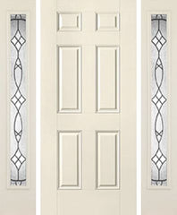 WDMA 52x80 Door (4ft4in by 6ft8in) Exterior Smooth 6 Panel Star Door 2 Sides Blackstone Full Lite 1