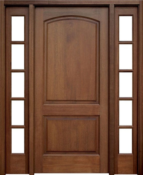 WDMA 52x96 Door (4ft4in by 8ft) Exterior Mahogany Belle Meade Impact Single Door/2Sidelight 1