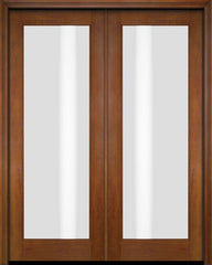 WDMA 52x96 Door (4ft4in by 8ft) French Swing Mahogany Full Lite Exterior or Interior Double Door 5