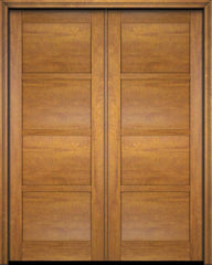 WDMA 52x96 Door (4ft4in by 8ft) Interior Swing Mahogany 4 Panel Windermere Shaker Exterior or Double Door 1