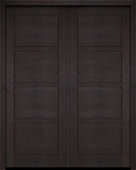 WDMA 52x96 Door (4ft4in by 8ft) Interior Swing Mahogany 4 Panel Windermere Shaker Exterior or Double Door 2