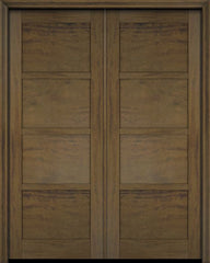 WDMA 52x96 Door (4ft4in by 8ft) Interior Swing Mahogany 4 Panel Windermere Shaker Exterior or Double Door 3
