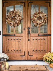 WDMA 52x96 Door (4ft4in by 8ft) Interior Swing Mahogany Double 1/2 Arch 4 Lite Exterior or Door 5