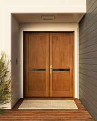 WDMA 52x96 Door (4ft4in by 8ft) Interior Barn Mahogany 121 Windermere Shaker Exterior or Double Door 1