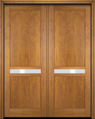 WDMA 52x96 Door (4ft4in by 8ft) Interior Barn Mahogany 121 Windermere Shaker Exterior or Double Door 2