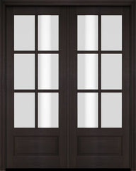 WDMA 52x96 Door (4ft4in by 8ft) Interior Swing Mahogany 3/4 6 Lite TDL Exterior or Double Door 2