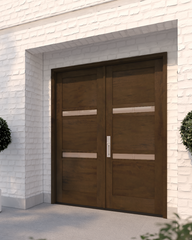 WDMA 52x96 Door (4ft4in by 8ft) Exterior Barn Mahogany 132 Windermere Shaker or Interior Double Door 5