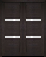 WDMA 52x96 Door (4ft4in by 8ft) Exterior Barn Mahogany 132 Windermere Shaker or Interior Double Door 2