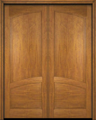 WDMA 52x96 Door (4ft4in by 8ft) Interior Swing Mahogany 2/3 Arch Raised Panel Solid Exterior or Double Door 1