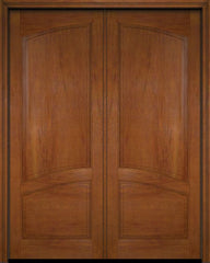 WDMA 52x96 Door (4ft4in by 8ft) Interior Swing Mahogany 2/3 Arch Raised Panel Solid Exterior or Double Door 5