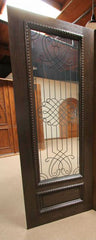 WDMA 52x96 Door (4ft4in by 8ft) Exterior Mahogany Designer Iron Scrollwork Glass Door Two Sidelight 5