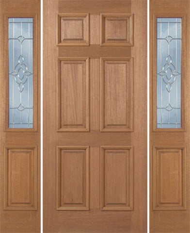 WDMA 54x80 Door (4ft6in by 6ft8in) Exterior Mahogany Augusta Single Door/2side w/ AO Glass 1
