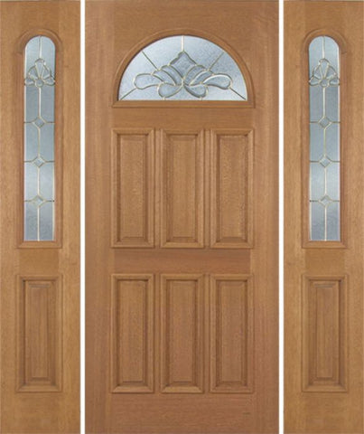WDMA 54x80 Door (4ft6in by 6ft8in) Exterior Mahogany Jefferson Single Door/2side w/ BO Glass 1