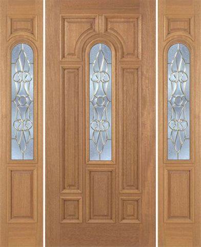 WDMA 54x80 Door (4ft6in by 6ft8in) Exterior Mahogany Revis Single Door/2side w/ L Glass - 6ft8in Tall 1