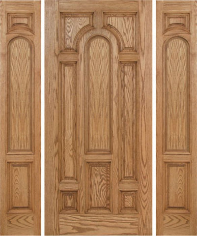 WDMA 54x80 Door (4ft6in by 6ft8in) Exterior Oak Carrick Single Door/2side - 6ft8in Tall 1