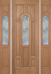 WDMA 54x96 Door (4ft6in by 8ft) Exterior Mahogany Revis Single Door/2side w/ OL Glass - 8ft Tall 1