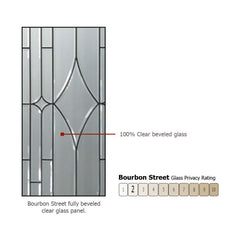 WDMA 54x96 Door (4ft6in by 8ft) Exterior Mahogany 42in x 96in 3/4 Lite Bourbon Street Door /1side 2