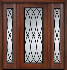 WDMA 56x80 Door (4ft8in by 6ft8in) Exterior Cherry IMPACT | 80in Full Lite La Salle Door /2side 1