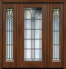 WDMA 56x80 Door (4ft8in by 6ft8in) Exterior Cherry 80in Full Lite Cantania / Walnut Door /2side 1