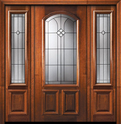 WDMA 56x80 Door (4ft8in by 6ft8in) Exterior Mahogany 80in Cantania Arch Lite Door /2side 1