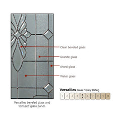 WDMA 56x80 Door (4ft8in by 6ft8in) Exterior Mahogany 80in Versailles Arch Lite Door /2side 2