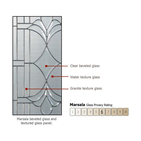 WDMA 56x80 Door (4ft8in by 6ft8in) Exterior Mahogany 80in 3/4 Lite Marsala Door /2side 2
