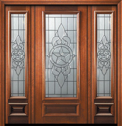 WDMA 56x80 Door (4ft8in by 6ft8in) Exterior Mahogany 80in 3/4 Lite Brazos Door /2side 1